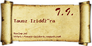 Tausz Izidóra névjegykártya